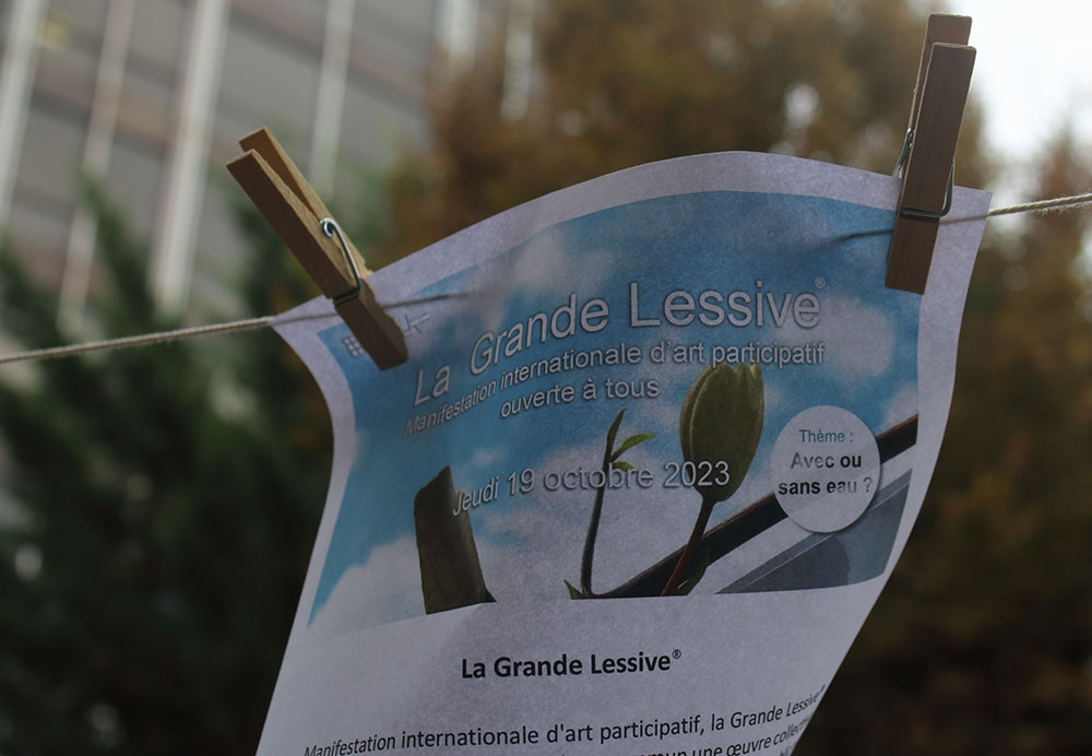 Photo de la Grande Lessive d'octobre 2023 à Saint-Cloud
