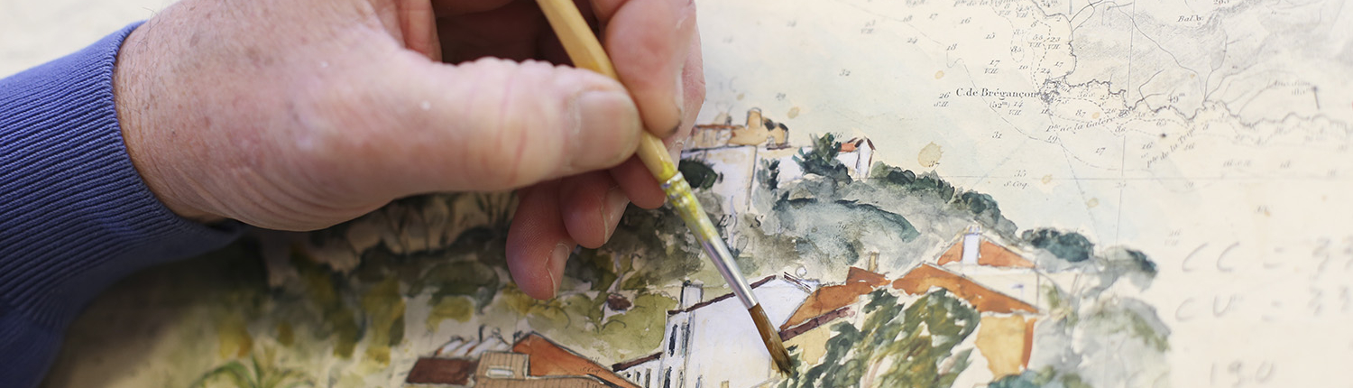 Adhérent de l'ECLA en atelier aquarelle