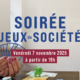 Soirée jeux de société