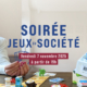 Soirée jeux de société